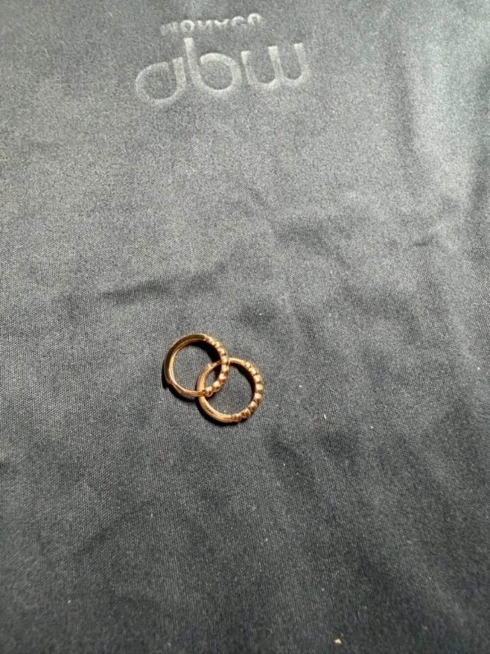 Madewell small beaded hoop huggie earrings